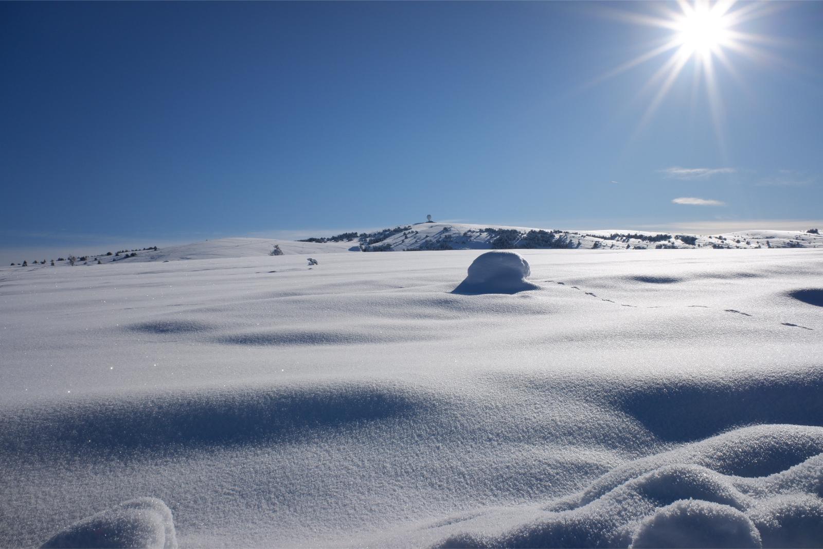 Friday January 8th 2021, Plateau de Caussols, South of France, an almost Siberian landscape. You can see the ice reflecting off the snow.