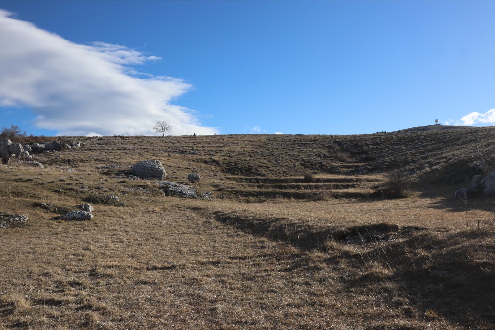 Thursday January 18th 2024, Plateau de Caussols, South of France, just a brown winter landscape which has yet to green up